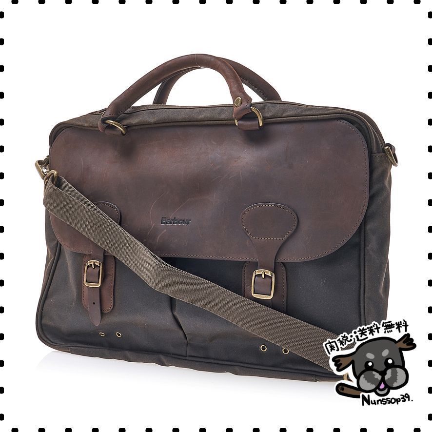 【Barbour】送料/関税込 ワックスレザーブリーフケース