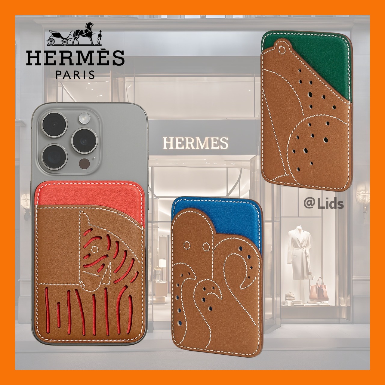 【カード収納で機能性抜群】 HERMES スマホケース《マグセーフ》