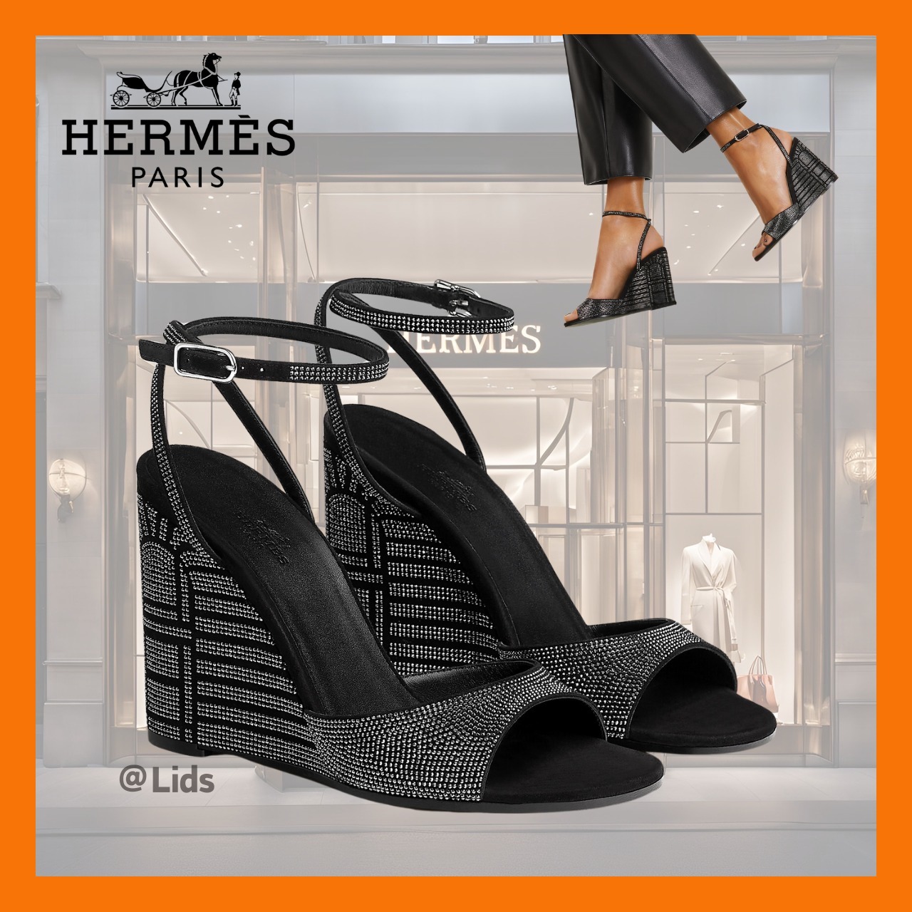 【洗練された足元のアクセント♪】HERMES サンダル《ジョリ》100