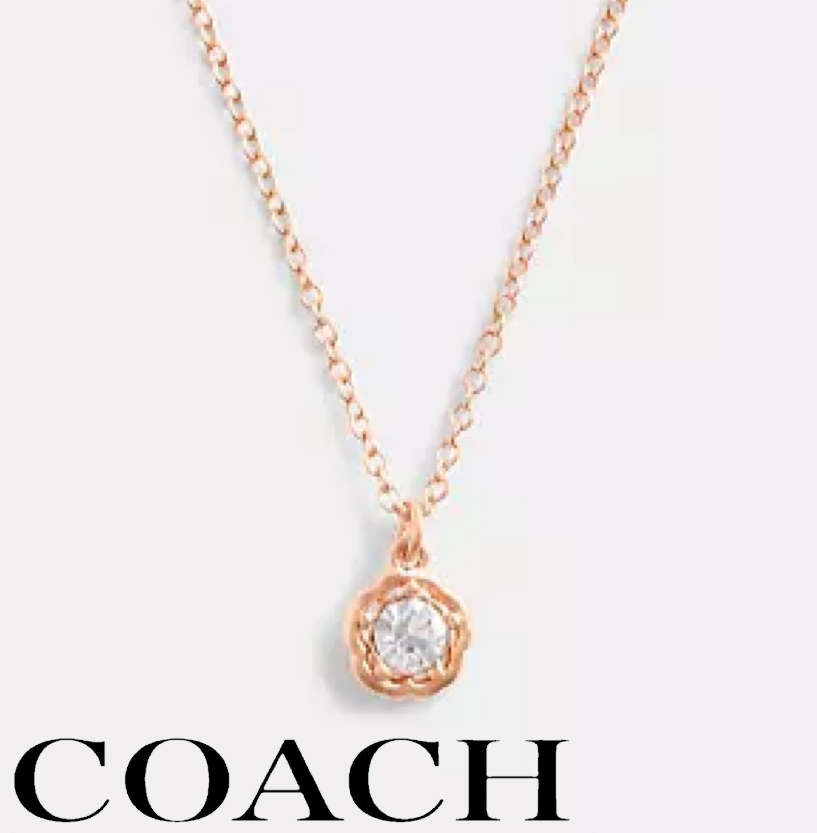 大人気★COACH ハロー ティー ローズ ペンダント ネックレス