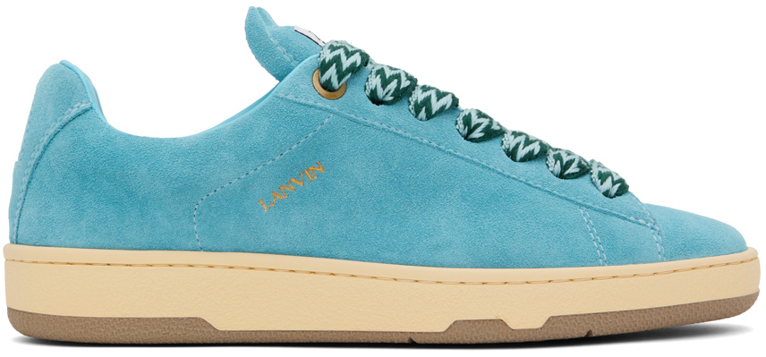 【関税込み】Lanvin ブルー スエード Curb Lite スニーカー