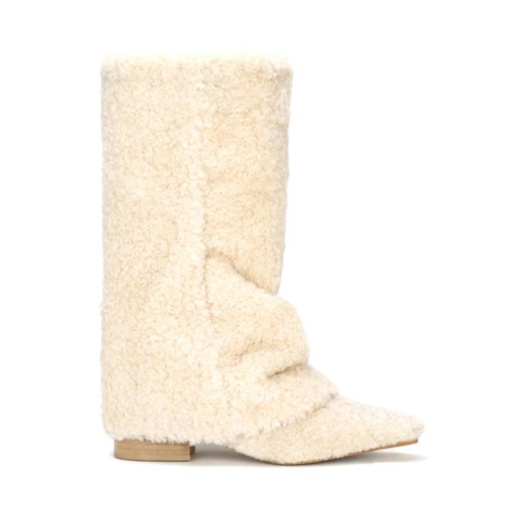 ミドルブーツ THREE TO EIGHTY Shearling Wrinkle Boots Long
