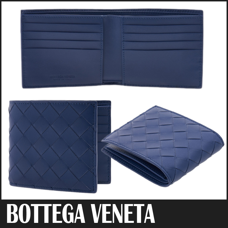 ☆送料関税込☆BOTTEGA VENETA イントレチャート 二つ折り財布☆