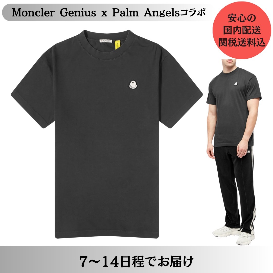 コラボ【パームエンジェルス】×モンクレール 半袖Tシャツ 黒