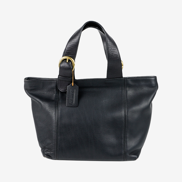【美品】COACH ベルトハンドルバッグ ブラック ヴィンテージ