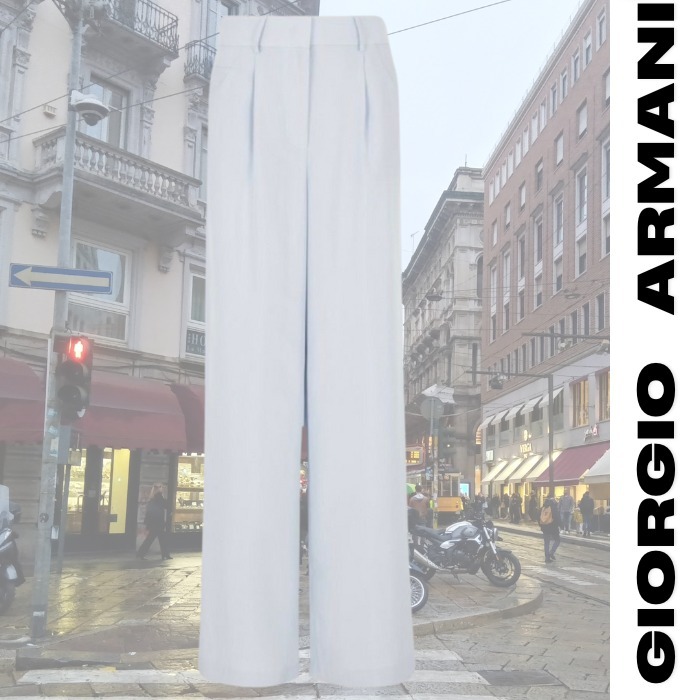 新品★GIORGIO ARMANI アルマーニ■ストレートタックパンツ