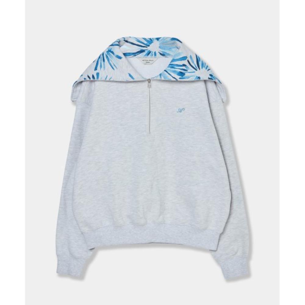 スウェット・トレーナー AFTER PRAY Half zip-up pullover hoodie sweatshirt melange gr