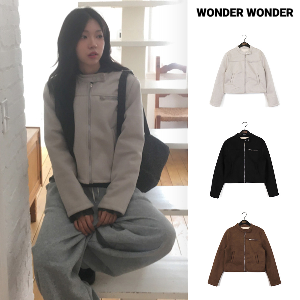【WONDER WONDER】[Fur Lining] Tecum Suede Fur Mustang Jacket
