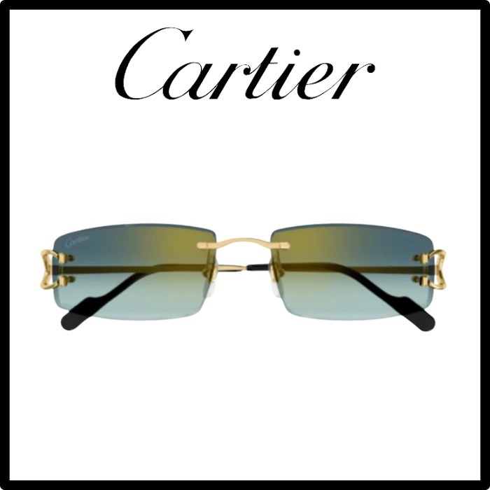 【Cartier】レクタンギュラー フレーム サングラス 関税送料込み