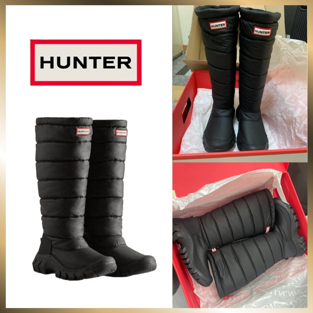◇HUNTER◇ WOMEN Original Intrepid Tall Snow Boots Black WFT