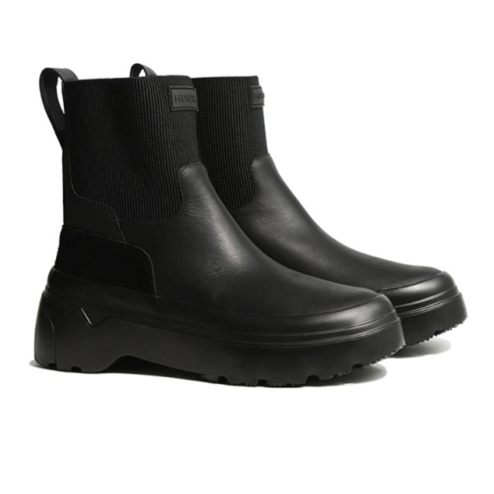 ◇HUNTER◇ UNISEX Explorer Chelsea Platform Boots Black