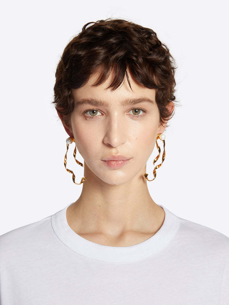 【Dries Van Noten】ウェーブスタッドピアス【関税送料込】 Dries Van Noten】ウェーブスタッドピアス【関税送料込】 (Dries