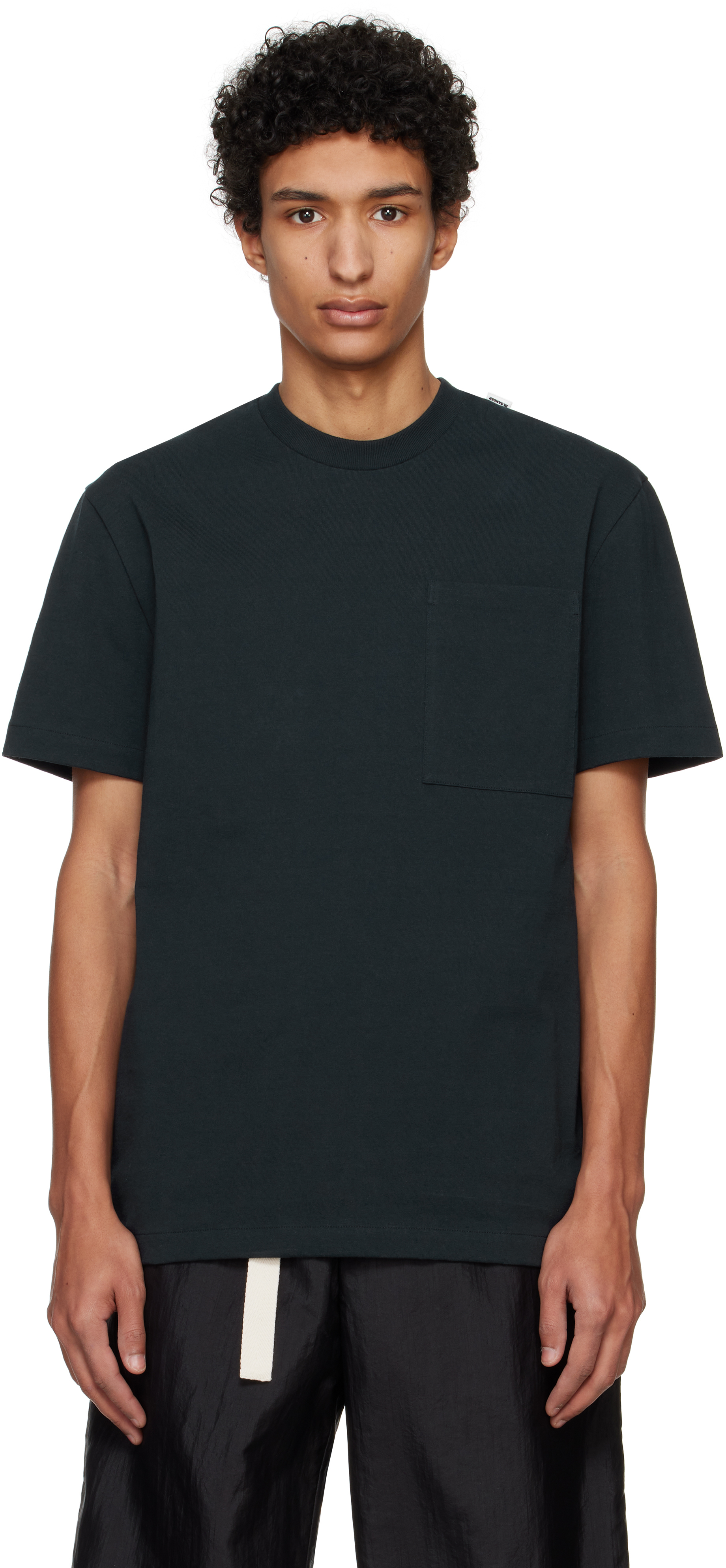 【関税込み】Jil Sander ネイビー ロゴタグ Tシャツ
