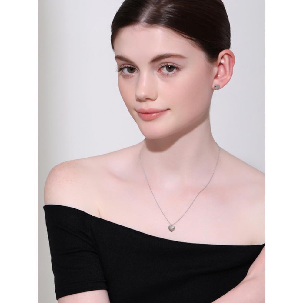 ★ROSEMONT★ Silver Heart Necklace RC24B29E