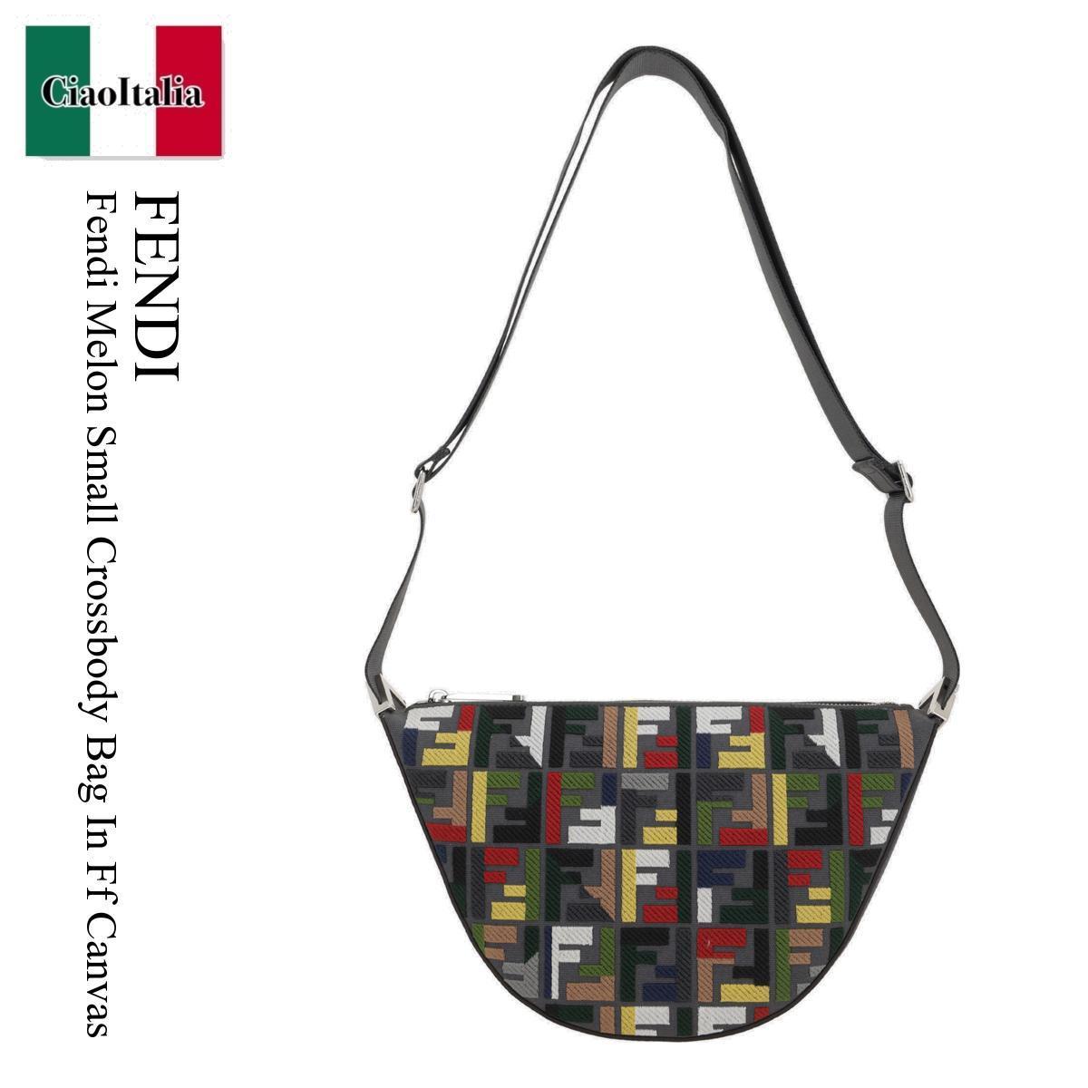 ショルダーバッグ Fendi Fendi Melon Small Crossbody Bag In Ff Canvas