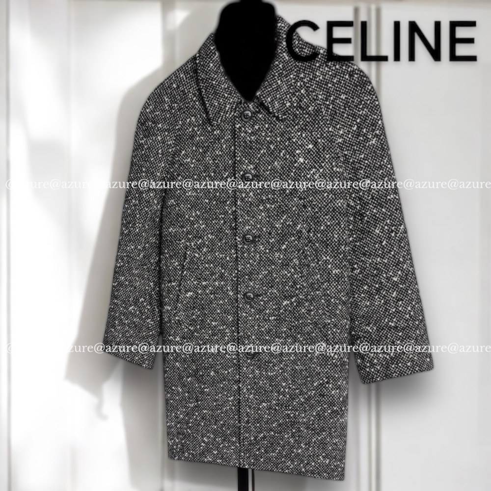 【関税込・国内発送】CELINE カムデン マックコート ツイード 関税・送料込】CELINE カムデン ウールツイード マックコート