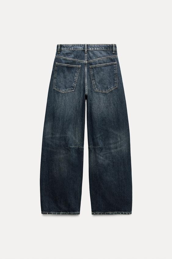 ZARA☆TRF バギーバルーン ミッドライズデニムパンツ (ZARA