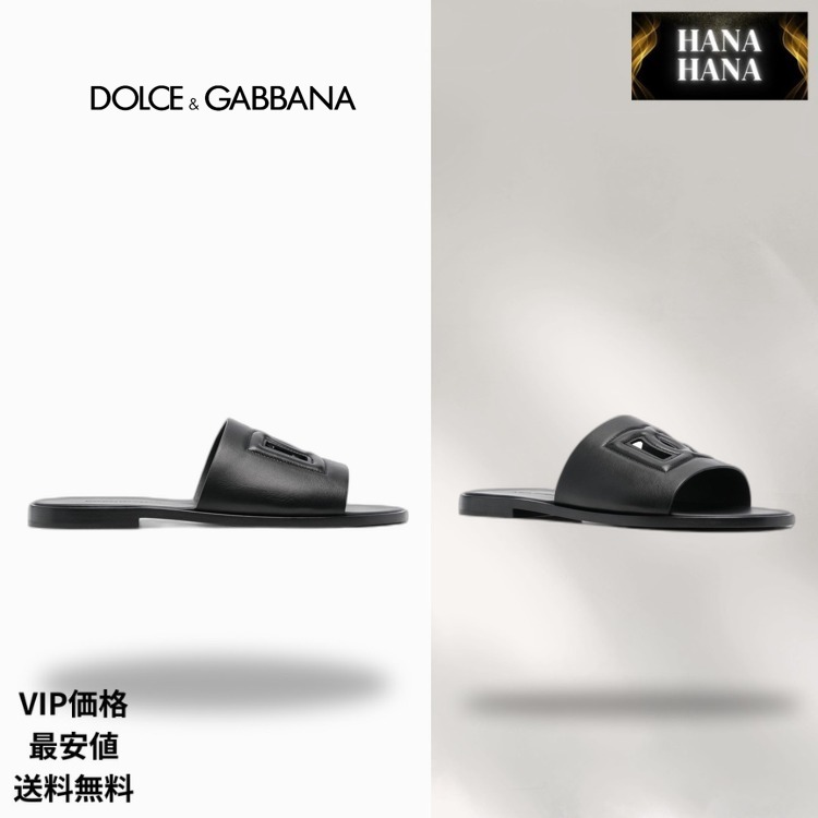 DOLCE&GABBANA 送料無料 VIP価格 レザー サンダル DG