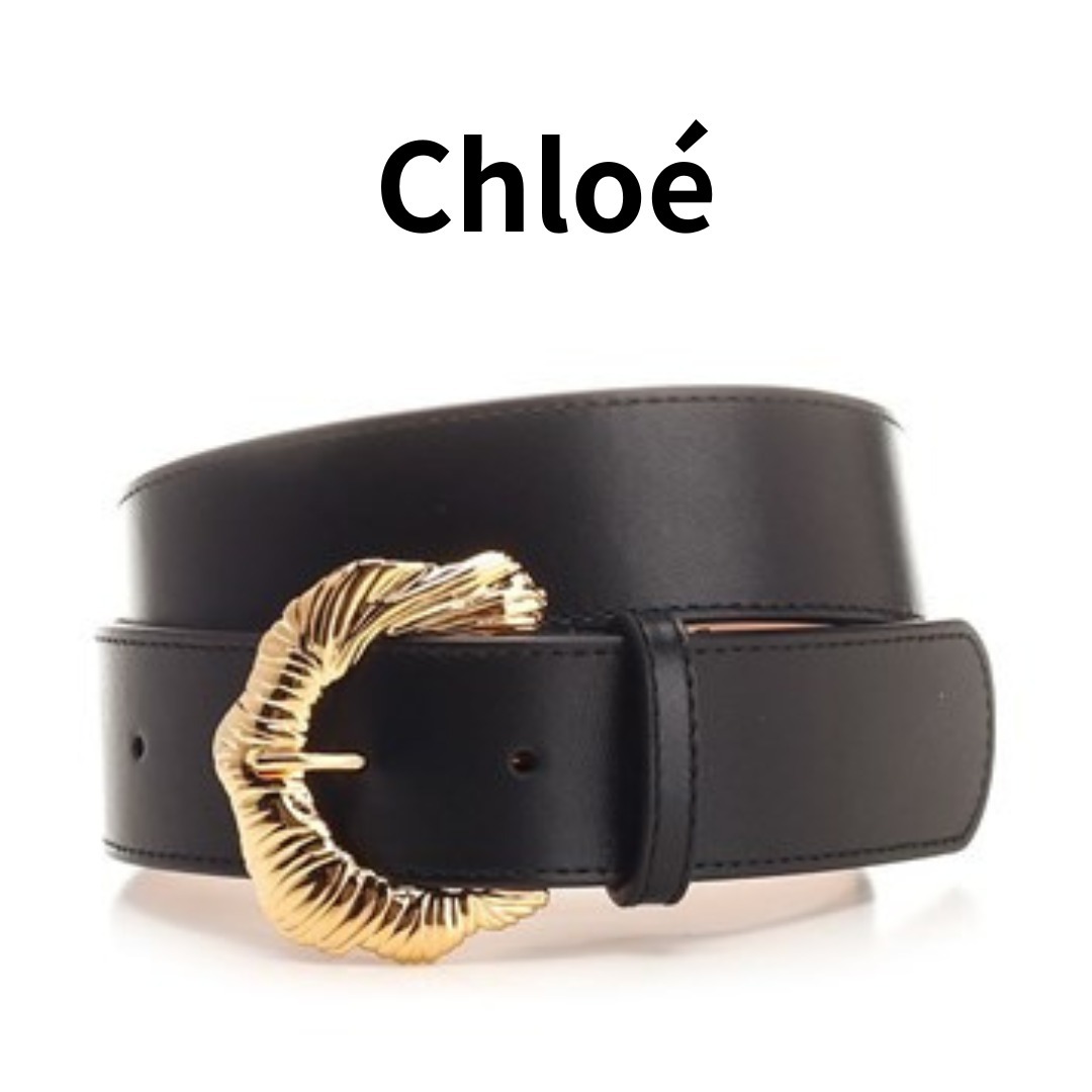 【送料関税込】 Chloe クロエ ベルト カーフスキン ブラック