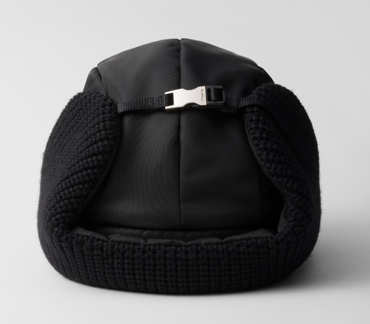 PRADA プラダ Re-Nylon xウール トラッパーハット 1HC392 直営店買付】PRADA プラダ Re-Nylon xウール トラッパーハット