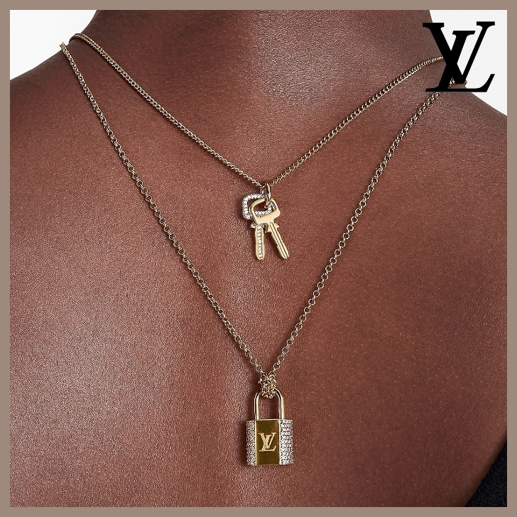 【セット】Louis Vuitton LV パドロック ネックレス