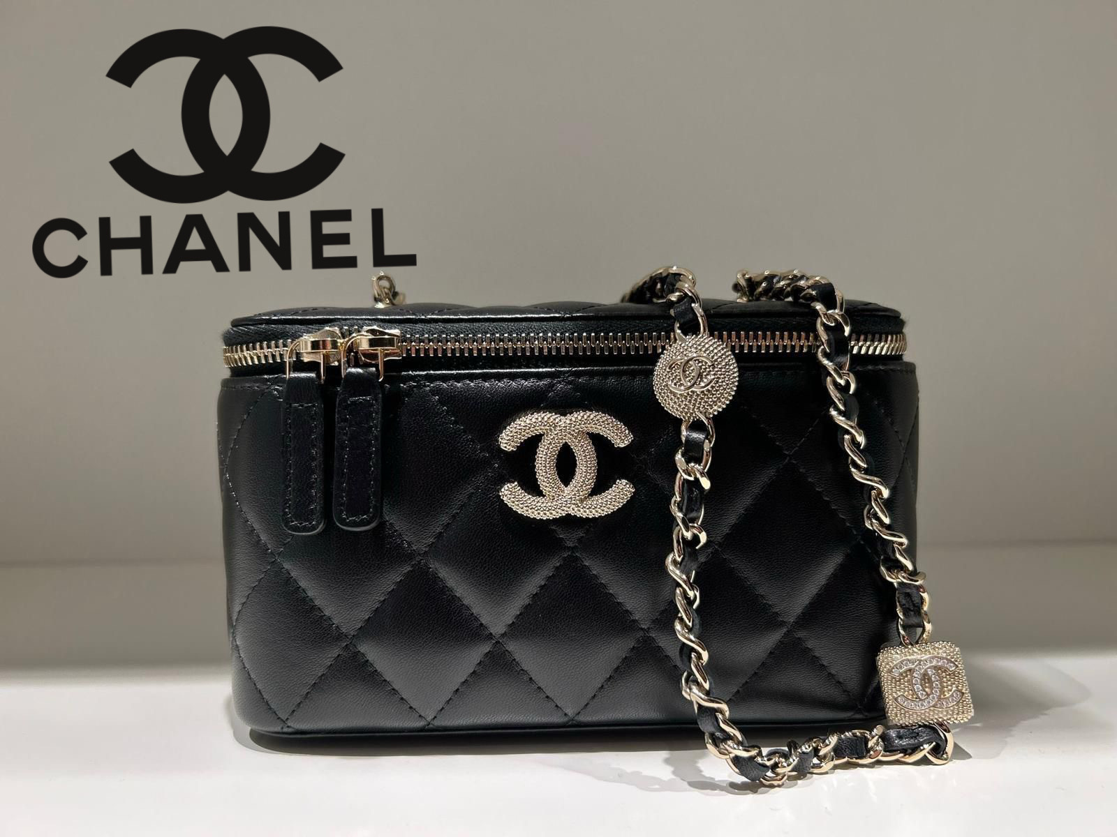 CHANEL☆24P ヴァニティ トップハンドル パール