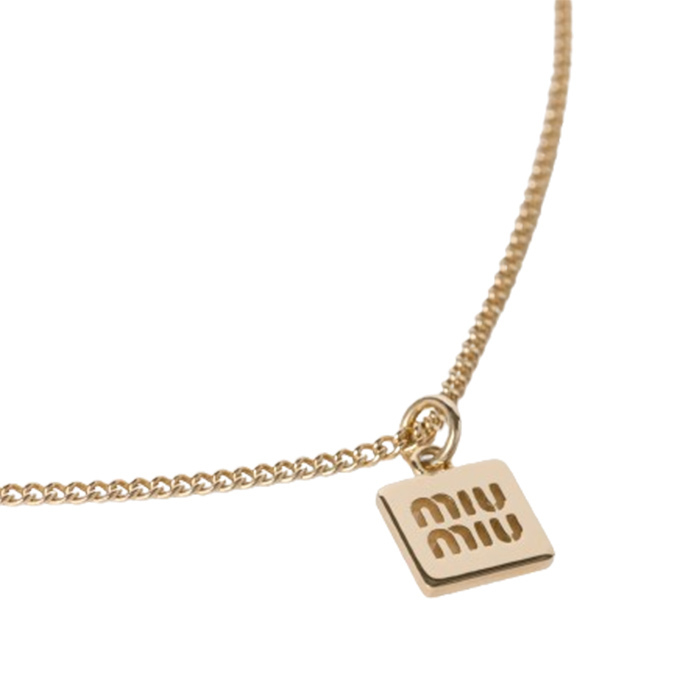 miumiu】メタル ネックレス ゴールド
