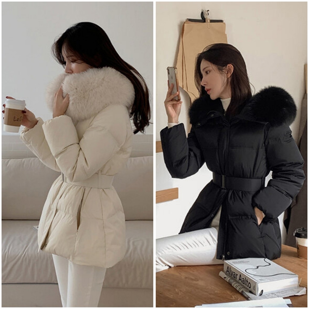 ダウンコートアウター冬シンプルおしゃれ