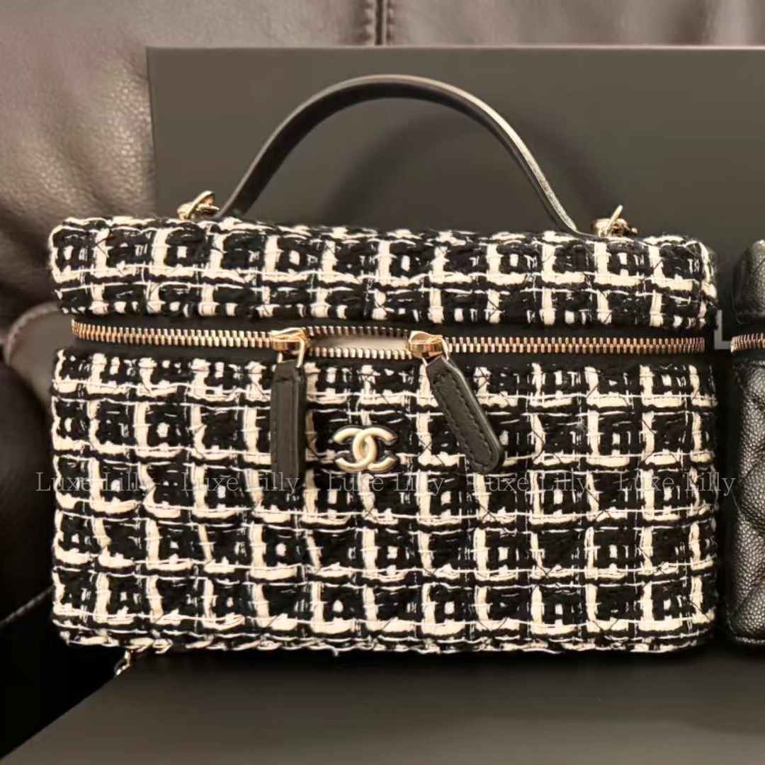 【ツイードが可愛すぎる♪】CHANEL バニティ チェーンクラッチ ツイードが可愛すぎる♪】CHANEL バニティ チェーンクラッチ