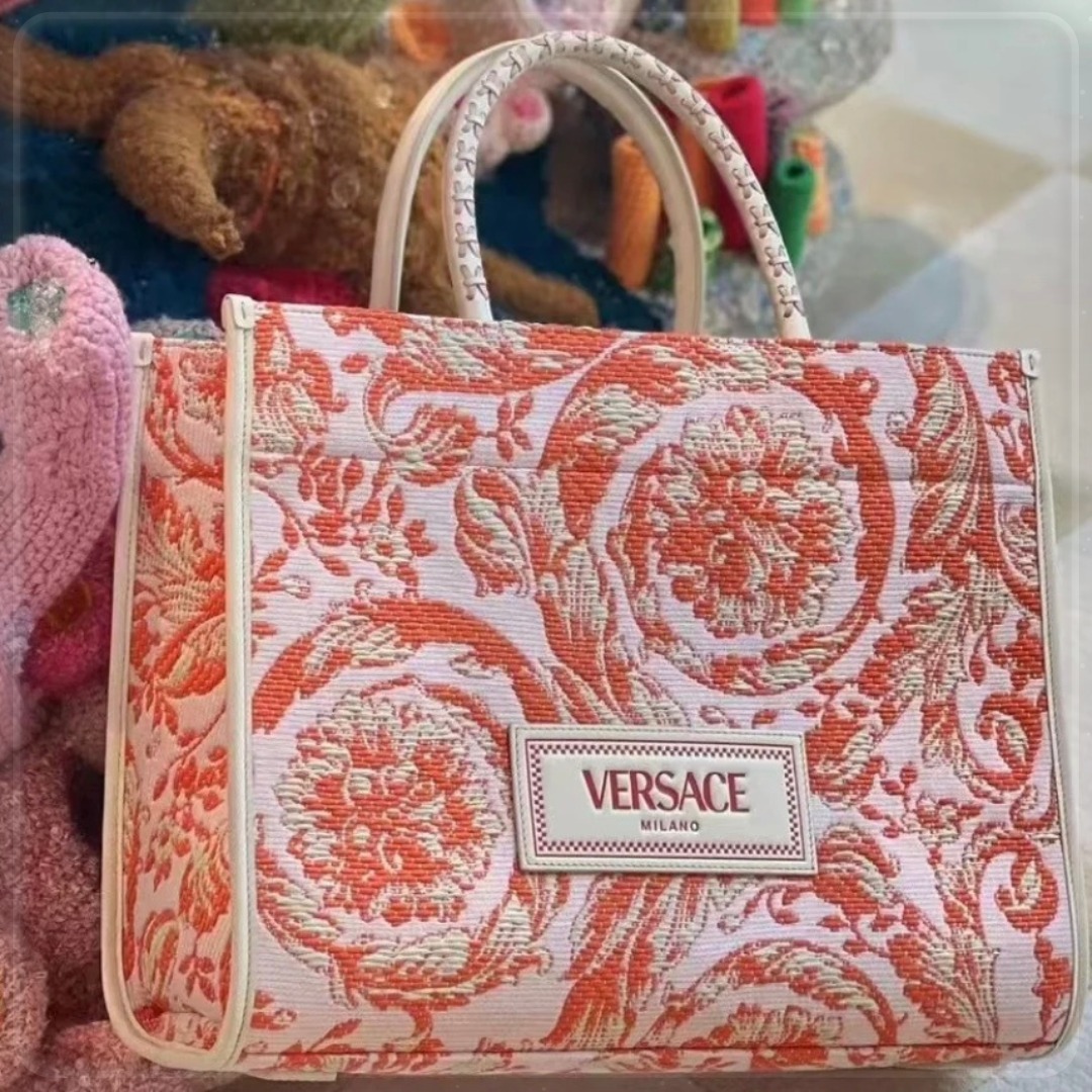 【VERSACE】バロッコ アテナ ラフィア ミディアムトート 2色展開