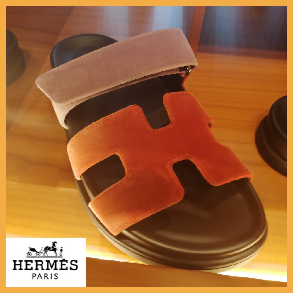 ◆HERMES◆ エルメス シプレ カーフレザー サンダル オレンジ