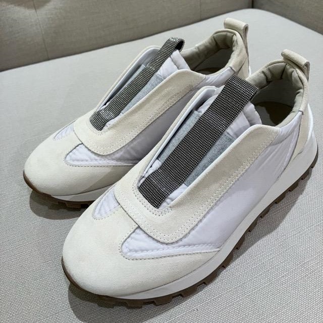 スニーカー CUCINELLI 251MZSFG2127 SUEDE AND FABRIC SNEAKERS WITH MONILI