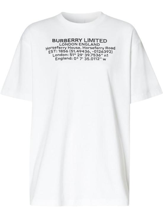 Tシャツ・カットソー BURBERRY Women Tunic Tops 8024629 A1464 WHITE