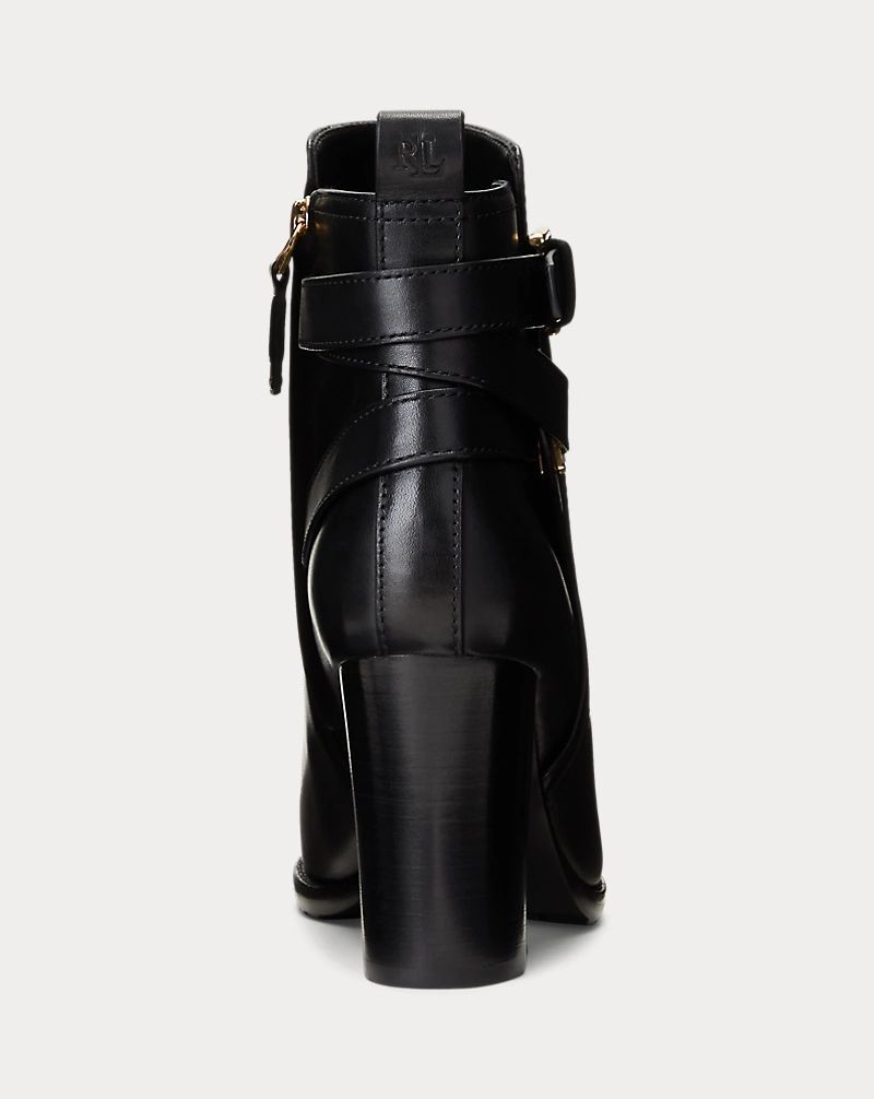【Lauren Ralph Lauren】Madisyn バーニッシュドレザー ブーティ Lauren Ralph Lauren】Madisyn バーニッシュドレザー ブーティ