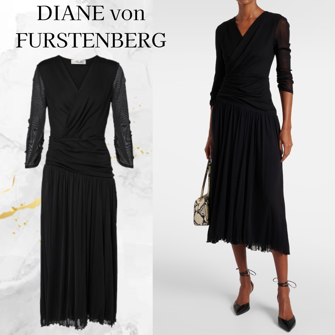 DIANE von FURSTENBERG☆ガジメッシュ ミディ ドレス