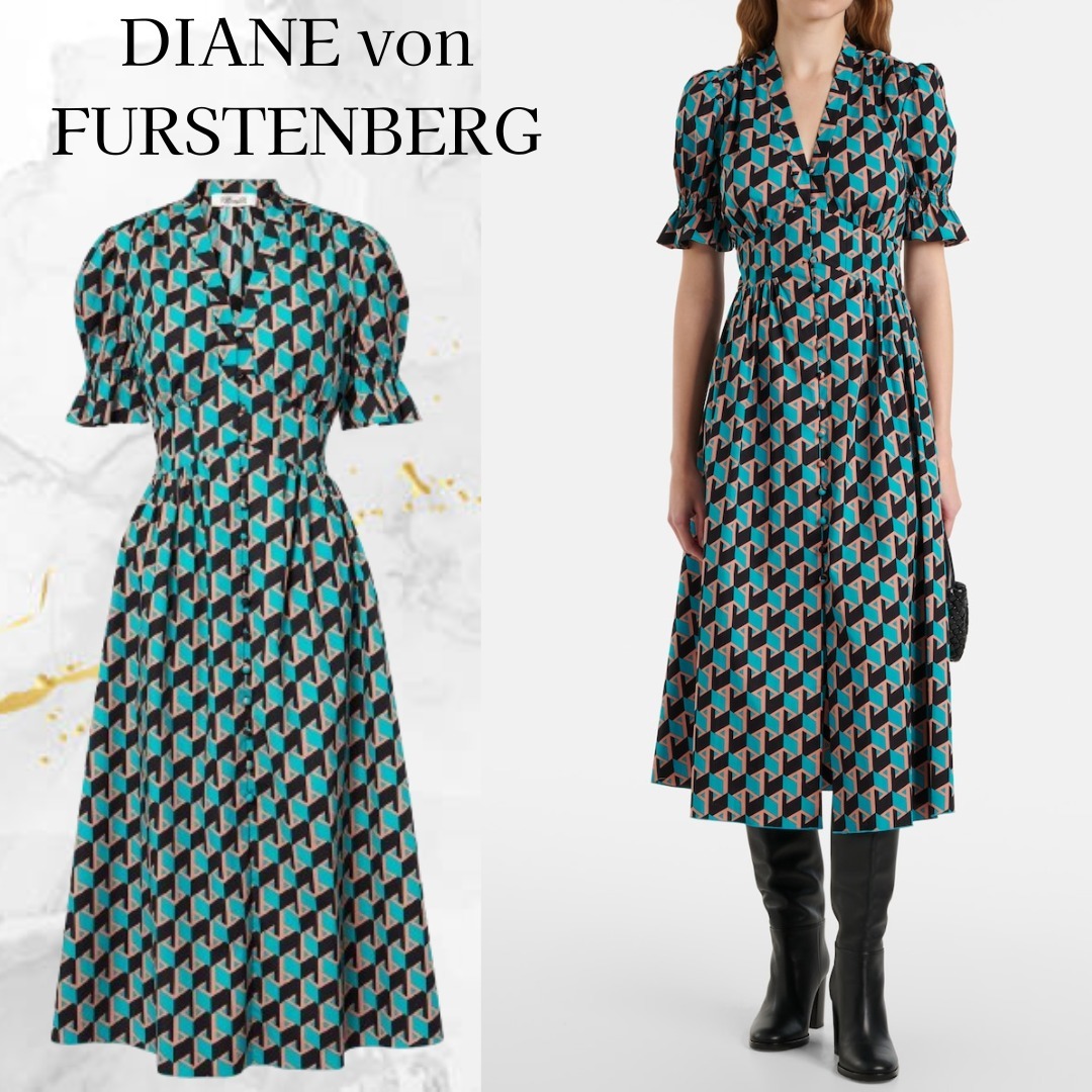 DIANE von FURSTENBERG☆エリカプリント コットン ミディ ドレス