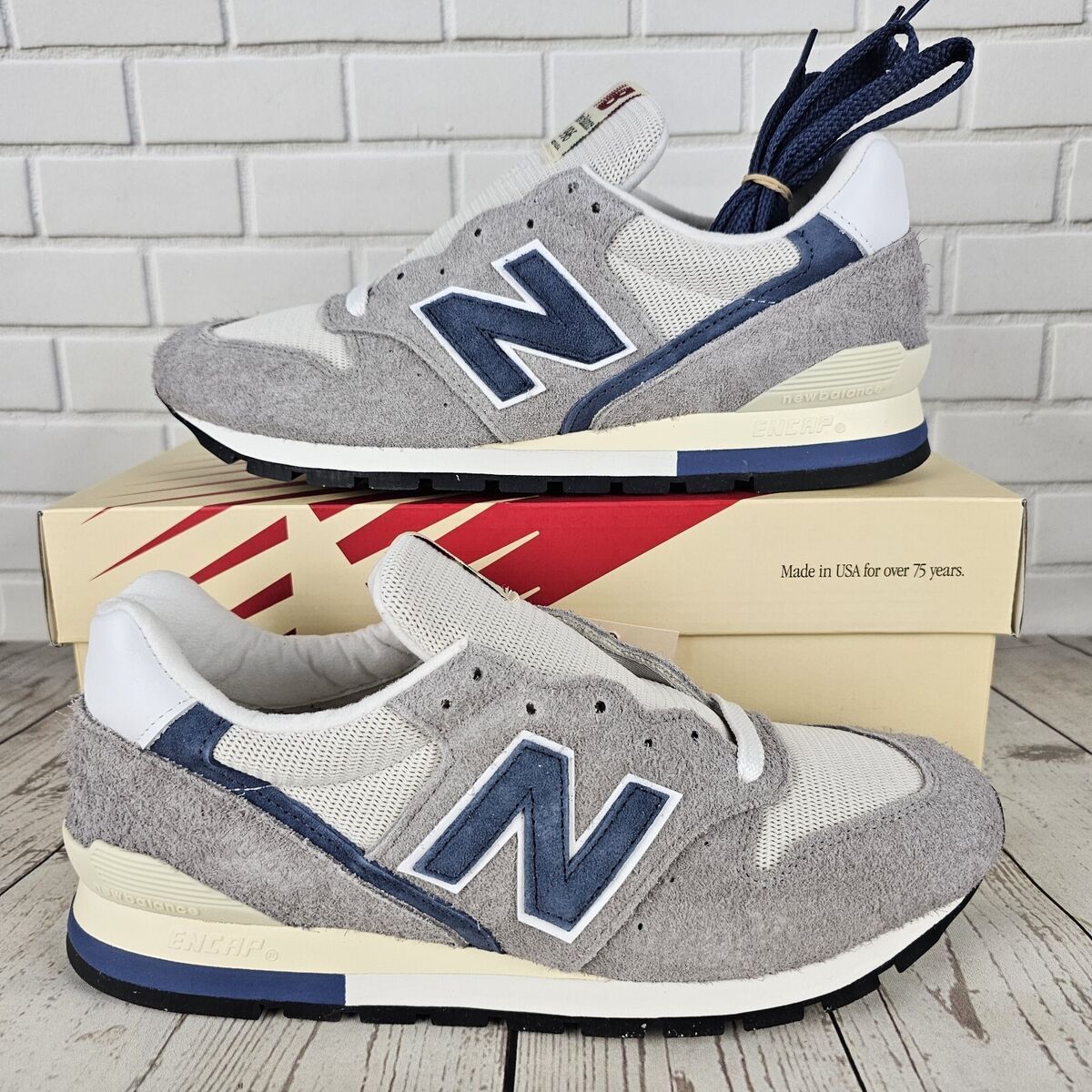 USA米国製U996TE新品29cmグレーxネイビーGREY DAY灰色スエード