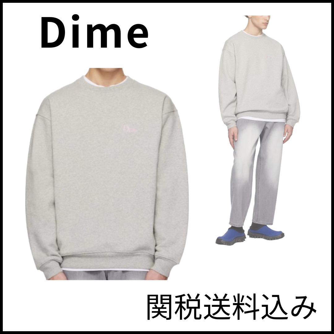 ☆Dime グレー Classic Small Logo スウェットシャツ