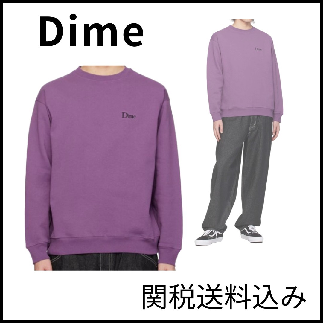 ☆Dime パープル Classic スウェットシャツ コットンフリース