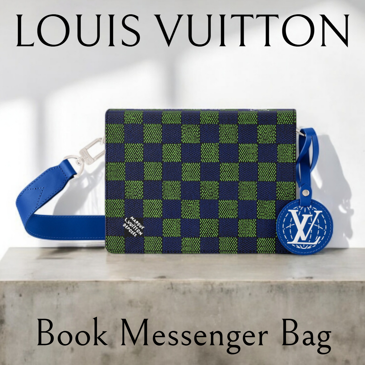 *LV*ブックメッセンジャーバッグ ブルーグリーン ダミエ N00158