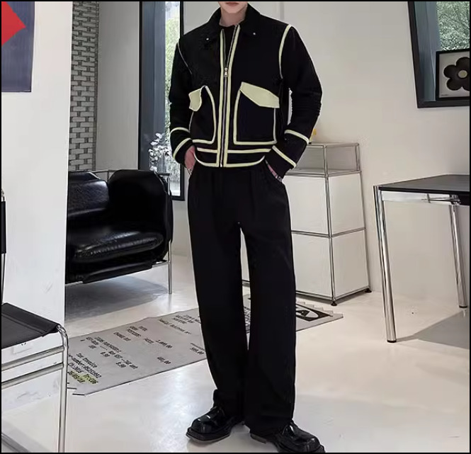 秋冬 コーデュロイ ラペル ショート メンズ ジャケット お洒落