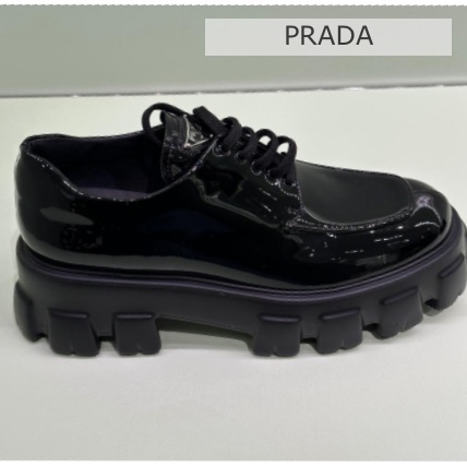 PRADA Monolith モノリス レザー レースアップ ローファー 靴