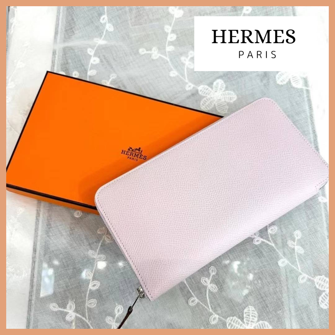 【内側の柄までお洒落で可愛い】HERMES 長財布 シルクイン