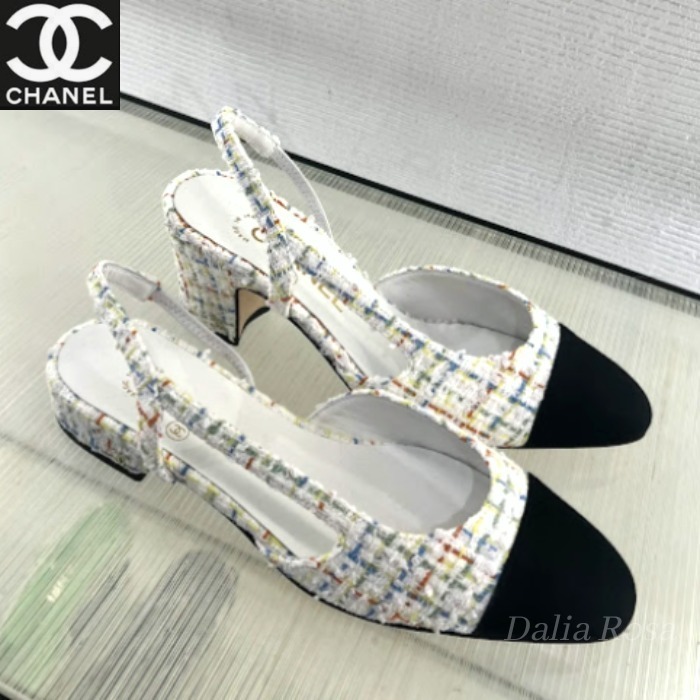華やかなマルチカラー♡ツイード【CHANEL】スリングバック