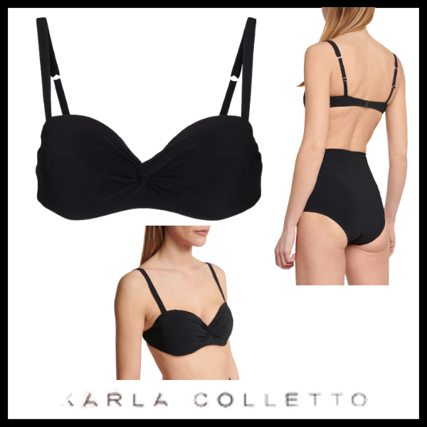 送料関税込★KARLA COLLETTO★ベーシックビキニトップ ブラック