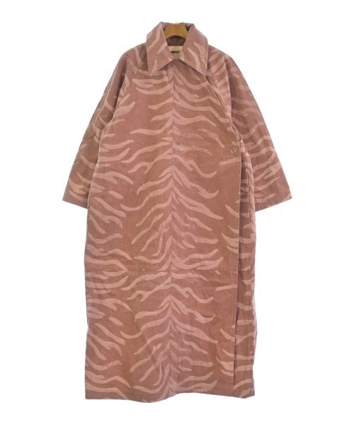 JIL SANDER コート（その他） 茶系xピンク(総柄) 4104824N0207