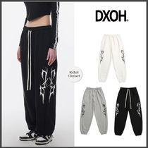 ★DXOH★Stack Logo String Long Wide Pants Olive Green★人気 ☆DXOH☆Stack Logo String Long Wide Pants Olive Green☆人気