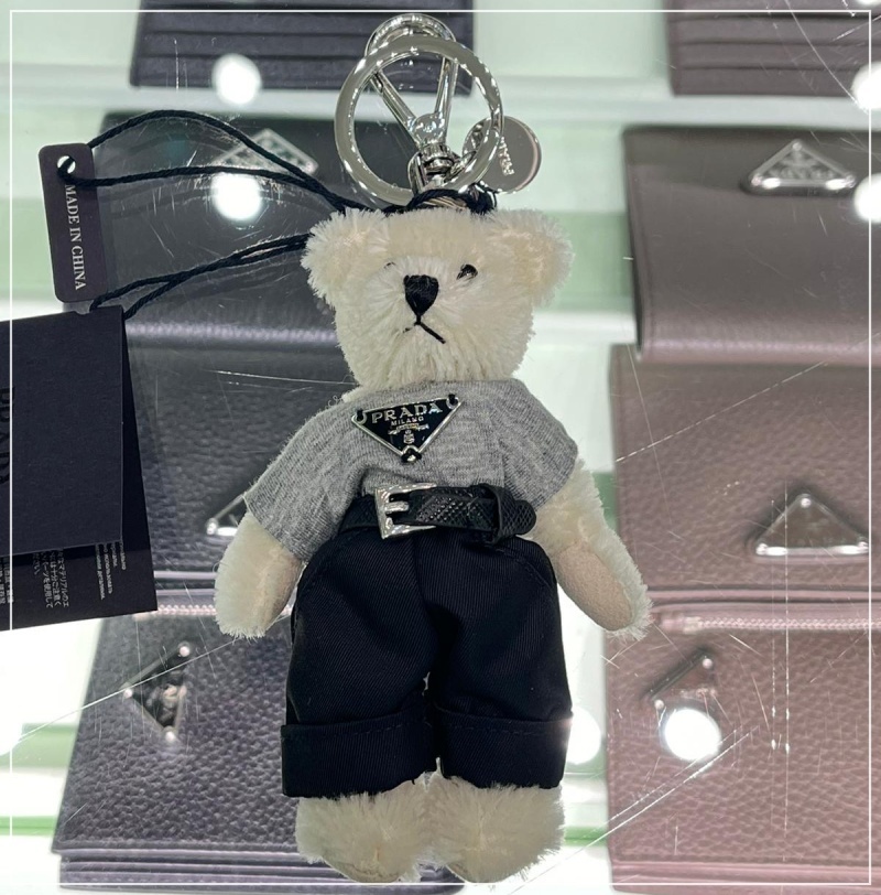 大人気 PRADA◆テディベア バッグチャーム くま キーリング付き
