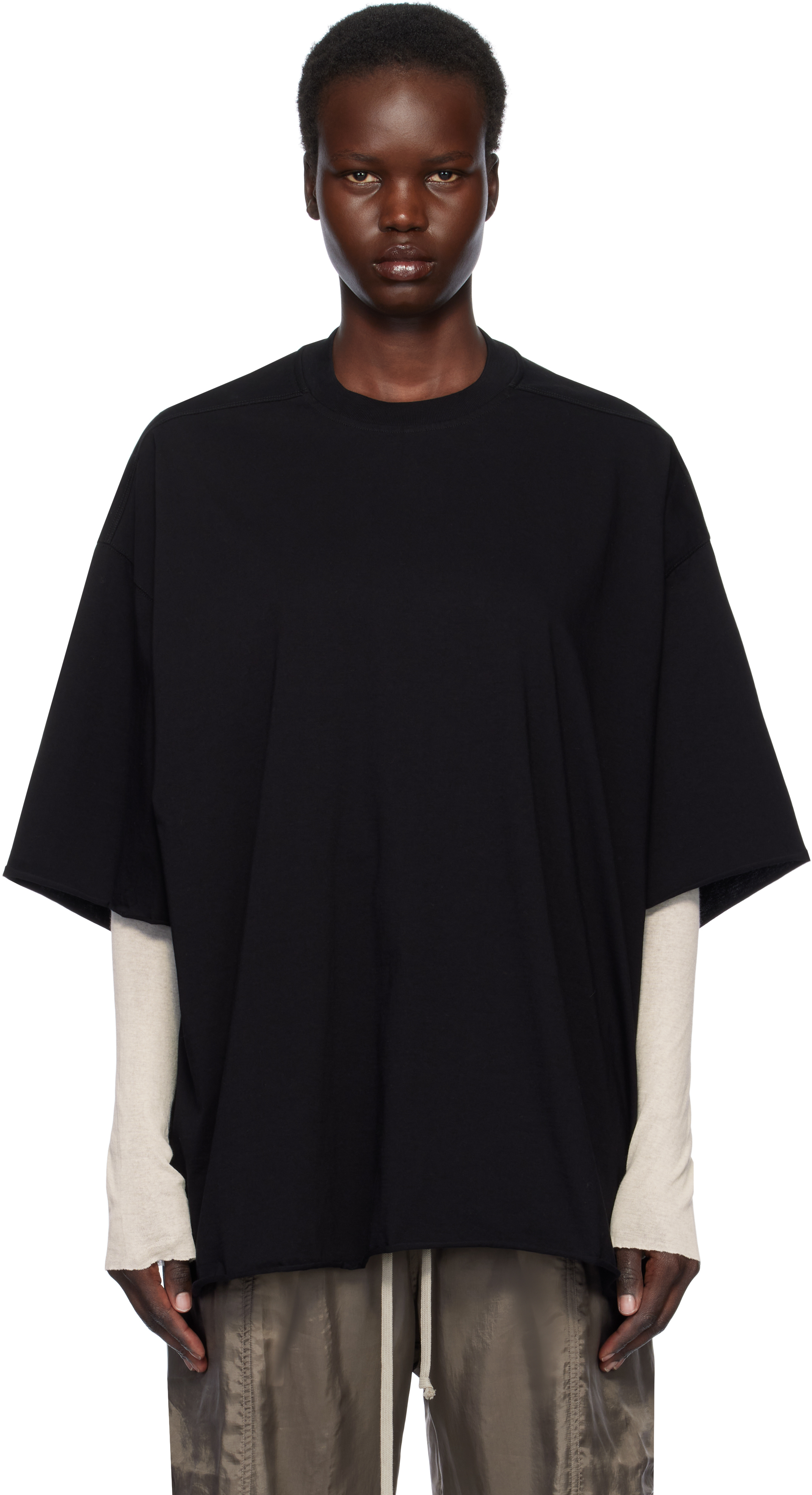 【関税込み】Rick Owens ブラック Hollywood  Tシャツ