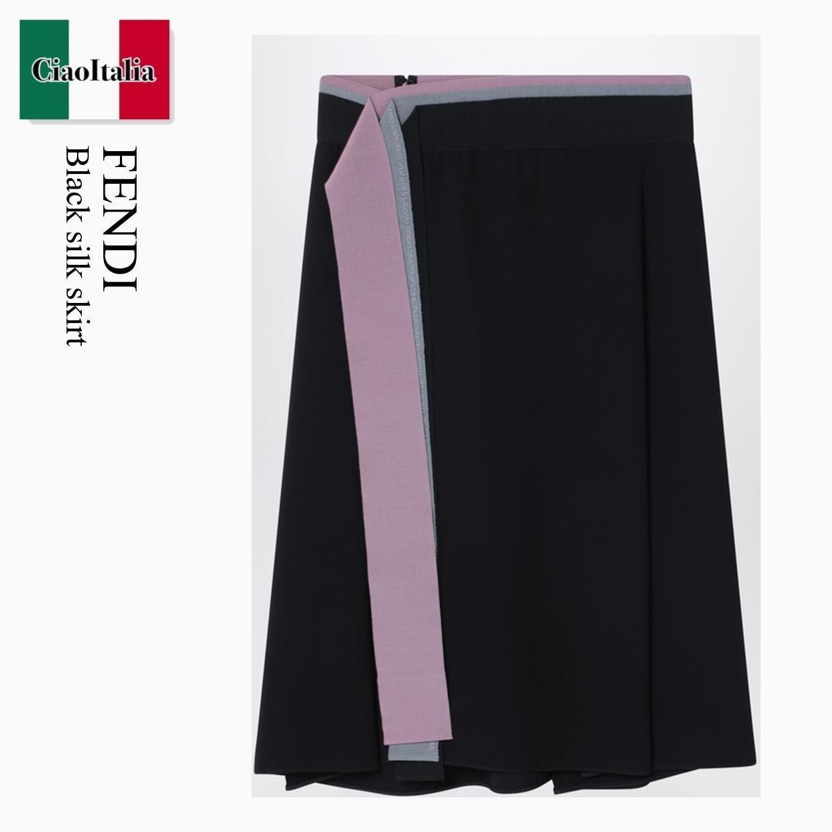 スカート Fendi Black Silk Skirt